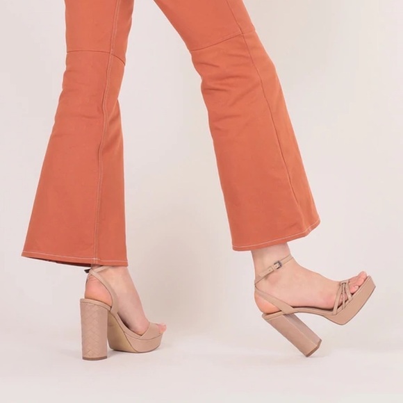 BOTKIER PETRA BLACK BRAIDED STRAPPY ANKLE WRAP 70'S INSPIRED PLATFORM HEELS - Picture 2 of 16